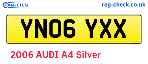 YN06YXX are the vehicle registration plates.