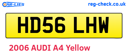HD56LHW are the vehicle registration plates.
