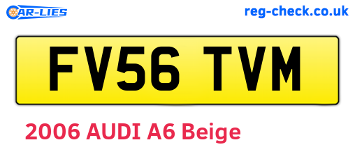 FV56TVM are the vehicle registration plates.