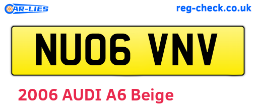 NU06VNV are the vehicle registration plates.