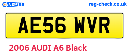 AE56WVR are the vehicle registration plates.
