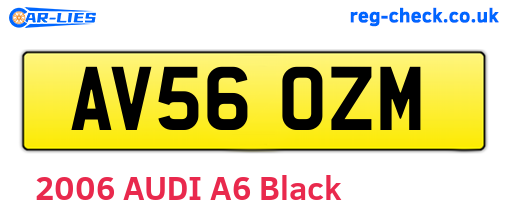 AV56OZM are the vehicle registration plates.