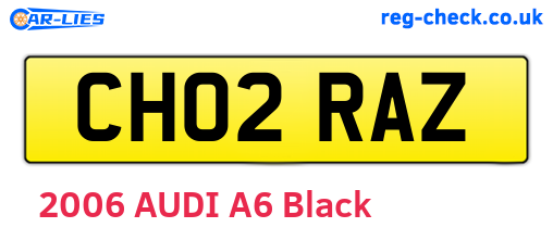 CH02RAZ are the vehicle registration plates.