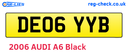 DE06YYB are the vehicle registration plates.