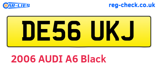 DE56UKJ are the vehicle registration plates.