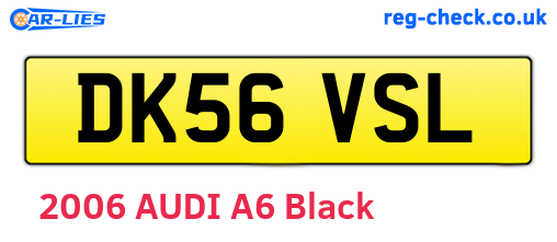 DK56VSL are the vehicle registration plates.