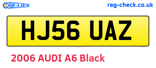 HJ56UAZ are the vehicle registration plates.