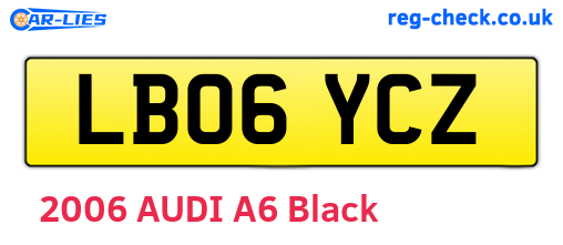 LB06YCZ are the vehicle registration plates.
