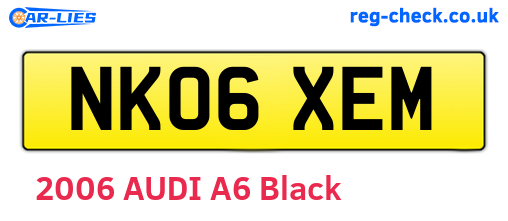 NK06XEM are the vehicle registration plates.