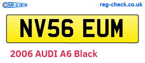 NV56EUM are the vehicle registration plates.