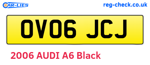 OV06JCJ are the vehicle registration plates.