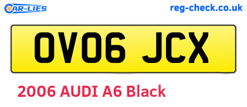 OV06JCX are the vehicle registration plates.