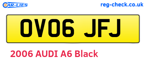 OV06JFJ are the vehicle registration plates.