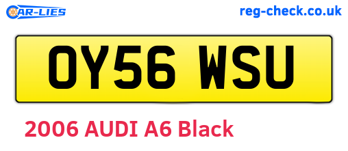 OY56WSU are the vehicle registration plates.