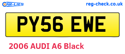 PY56EWE are the vehicle registration plates.