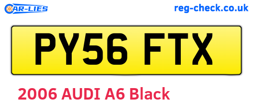 PY56FTX are the vehicle registration plates.