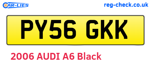 PY56GKK are the vehicle registration plates.