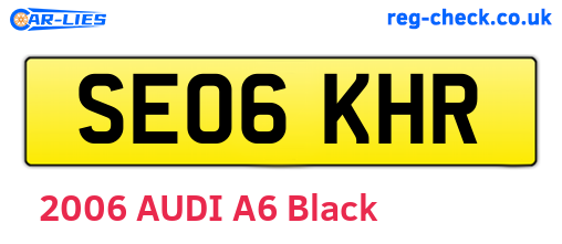 SE06KHR are the vehicle registration plates.