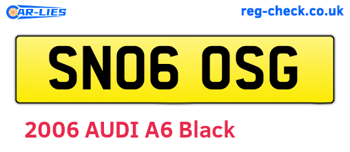 SN06OSG are the vehicle registration plates.