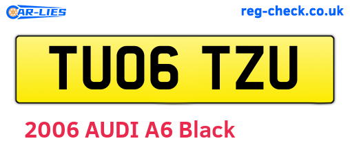 TU06TZU are the vehicle registration plates.