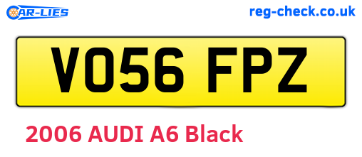 VO56FPZ are the vehicle registration plates.