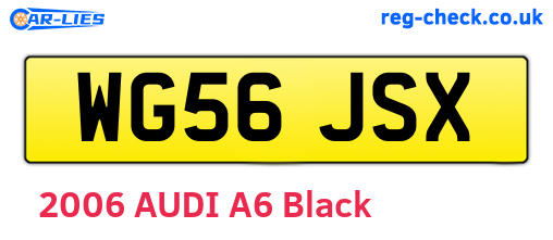 WG56JSX are the vehicle registration plates.