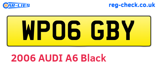 WP06GBY are the vehicle registration plates.