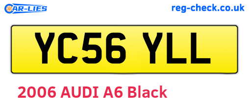 YC56YLL are the vehicle registration plates.