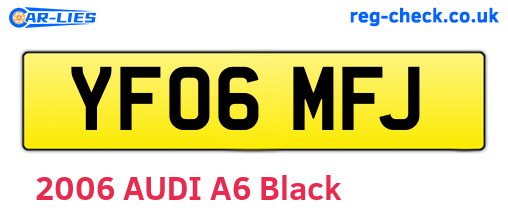 YF06MFJ are the vehicle registration plates.