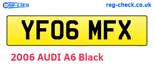 YF06MFX are the vehicle registration plates.