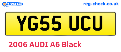 YG55UCU are the vehicle registration plates.