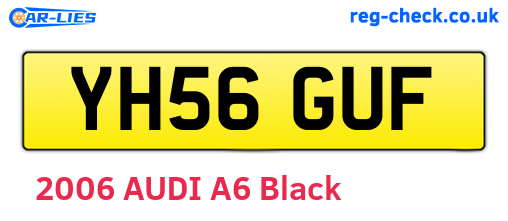 YH56GUF are the vehicle registration plates.