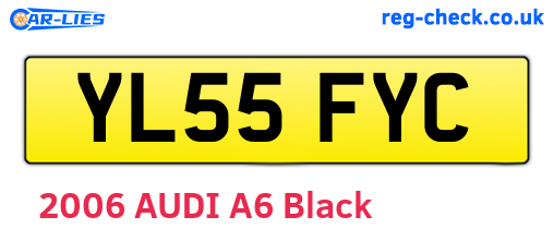 YL55FYC are the vehicle registration plates.