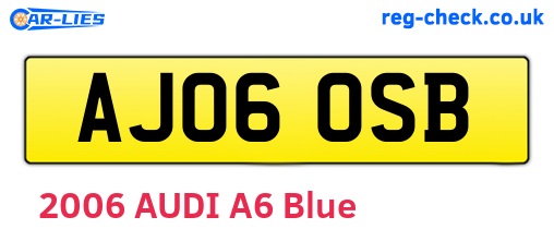 AJ06OSB are the vehicle registration plates.