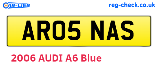 AR05NAS are the vehicle registration plates.