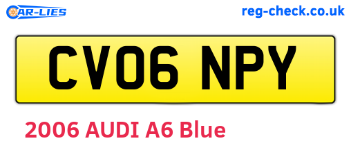 CV06NPY are the vehicle registration plates.