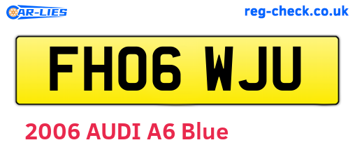 FH06WJU are the vehicle registration plates.
