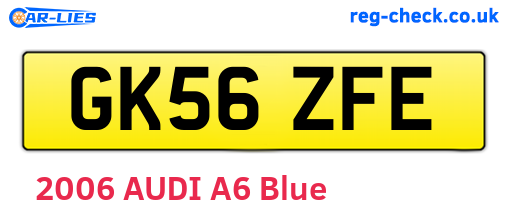 GK56ZFE are the vehicle registration plates.