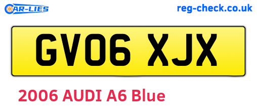 GV06XJX are the vehicle registration plates.