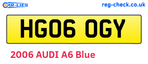 HG06OGY are the vehicle registration plates.