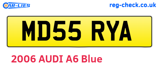 MD55RYA are the vehicle registration plates.