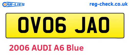 OV06JAO are the vehicle registration plates.