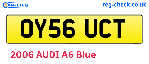 OY56UCT are the vehicle registration plates.