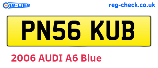 PN56KUB are the vehicle registration plates.