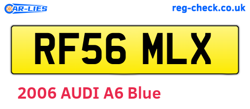 RF56MLX are the vehicle registration plates.