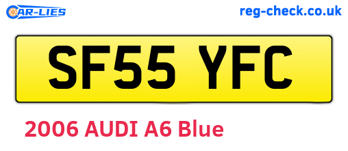 SF55YFC are the vehicle registration plates.
