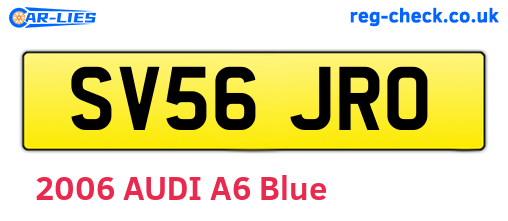SV56JRO are the vehicle registration plates.