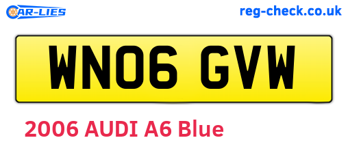 WN06GVW are the vehicle registration plates.