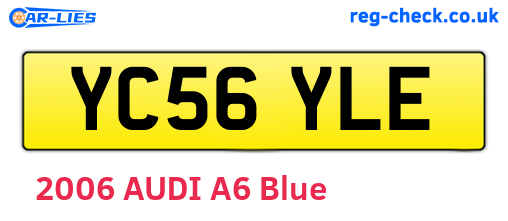 YC56YLE are the vehicle registration plates.