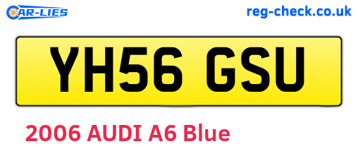 YH56GSU are the vehicle registration plates.
